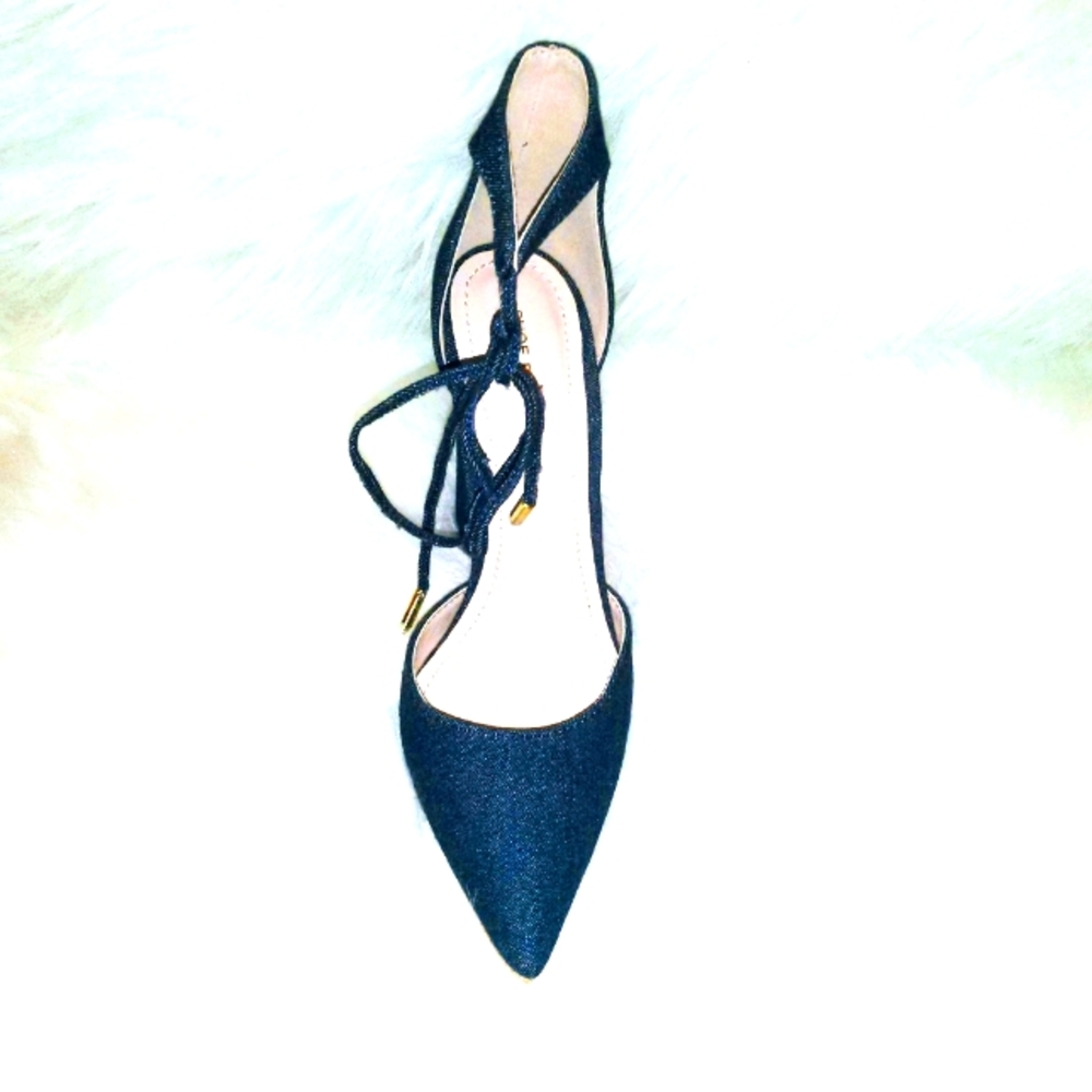 (NEW)! Cute! (5 inch) Blue Denim Heel! - Picture 4 of 6